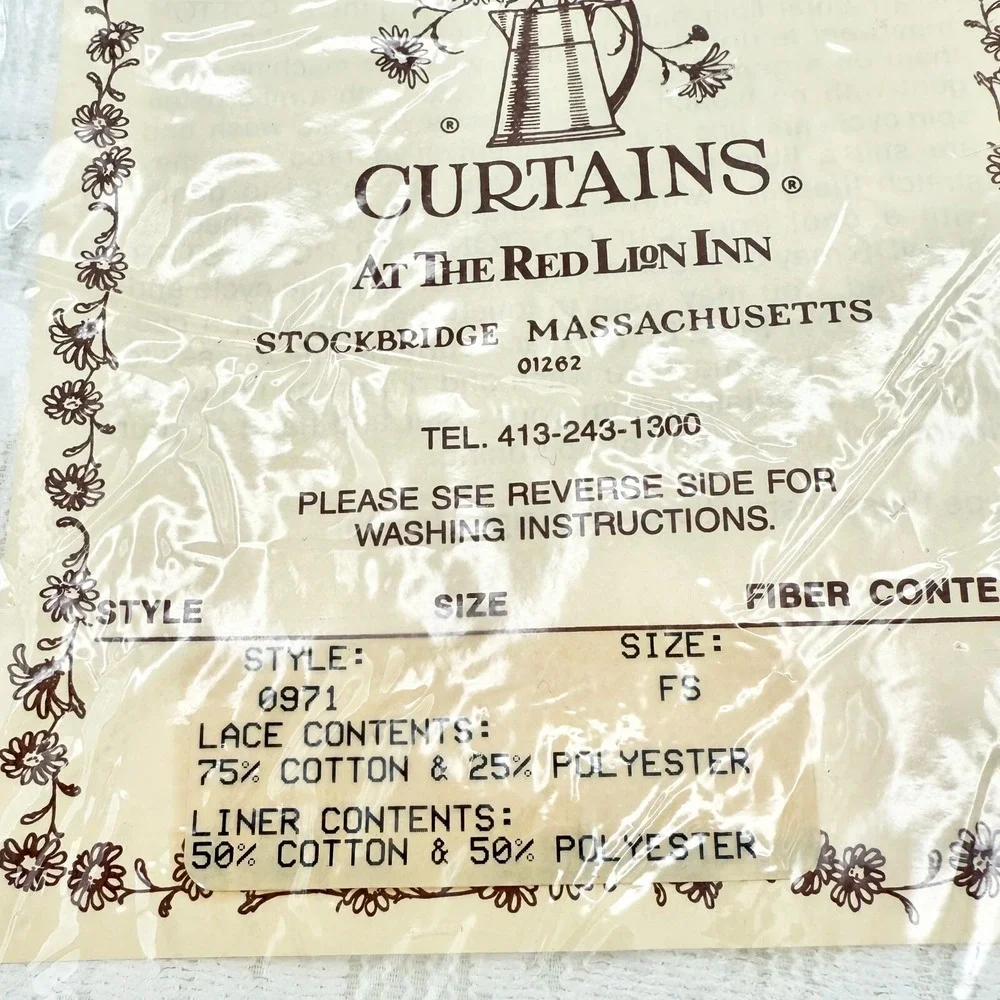 Country Curtains Ivory Lace Standard Pillow Sham ~ Red Lion Inn *New, Vintage